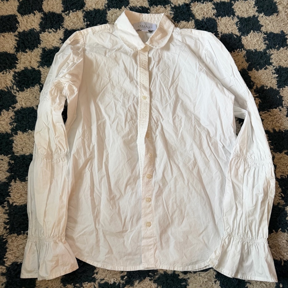 The Shirt by Rochelle Behrens White Button-Down Shirt